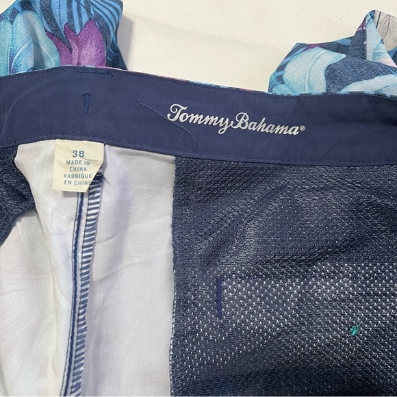 Tommy Bahama Island Active Hybrid Shorts Men 38 Tropical Floral Print Blue - Picture 6 of 9